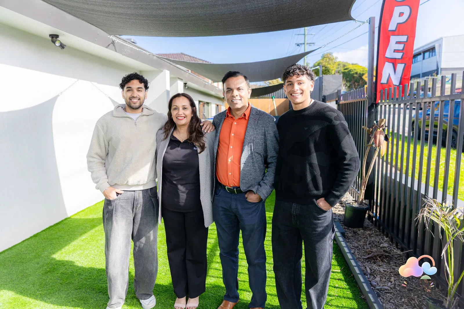 Guests in the outdoor play area, at the YoMy Sunshine grand opening in Dandenong North