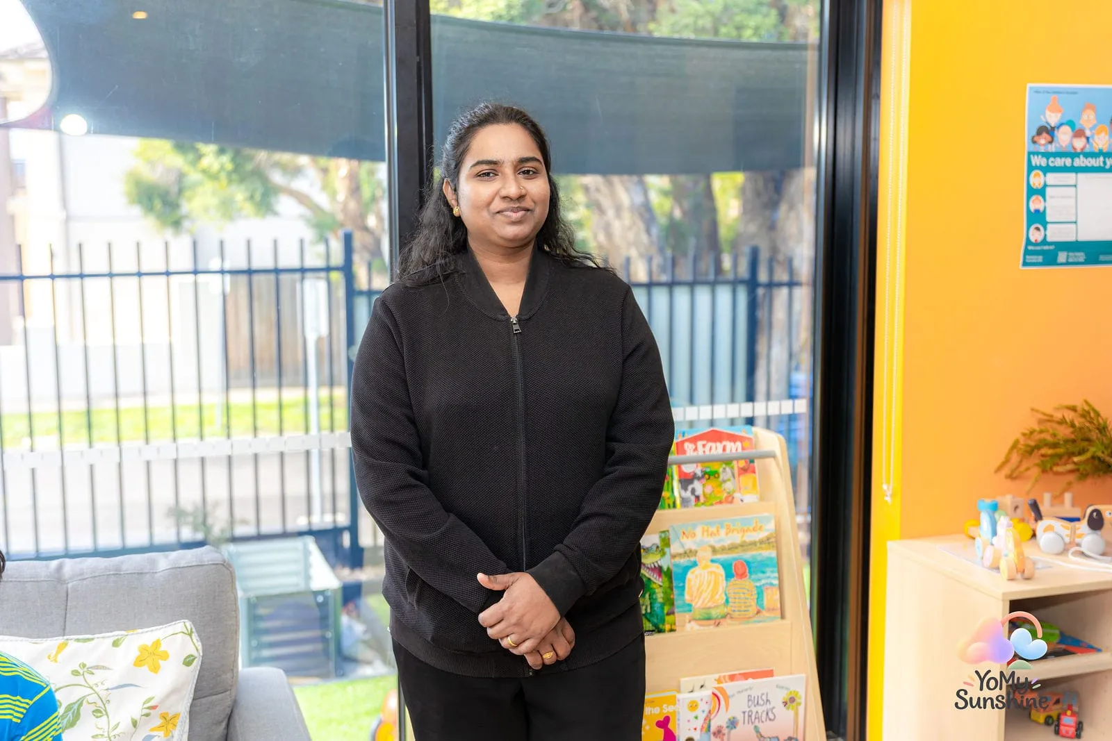 A guest at the opening, at the YoMy Sunshine grand opening in Dandenong North