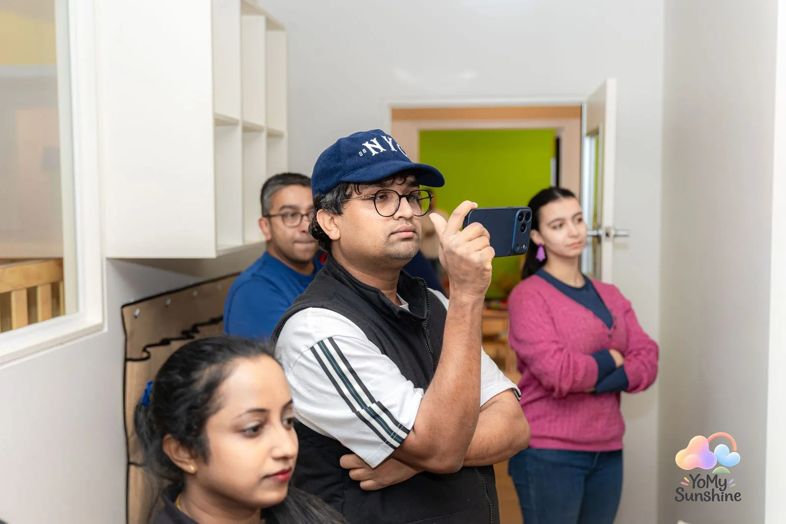 Guests listening to the speeches, at the YoMy Sunshine grand opening in Dandenong North