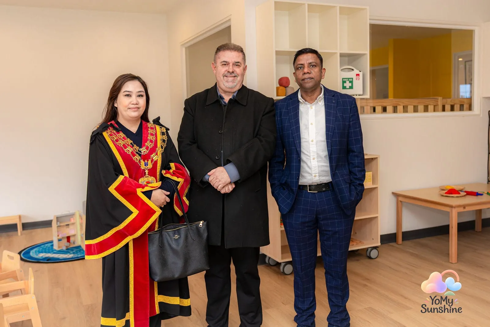 The Mayor with guests, at the YoMy Sunshine grand opening in Dandenong North