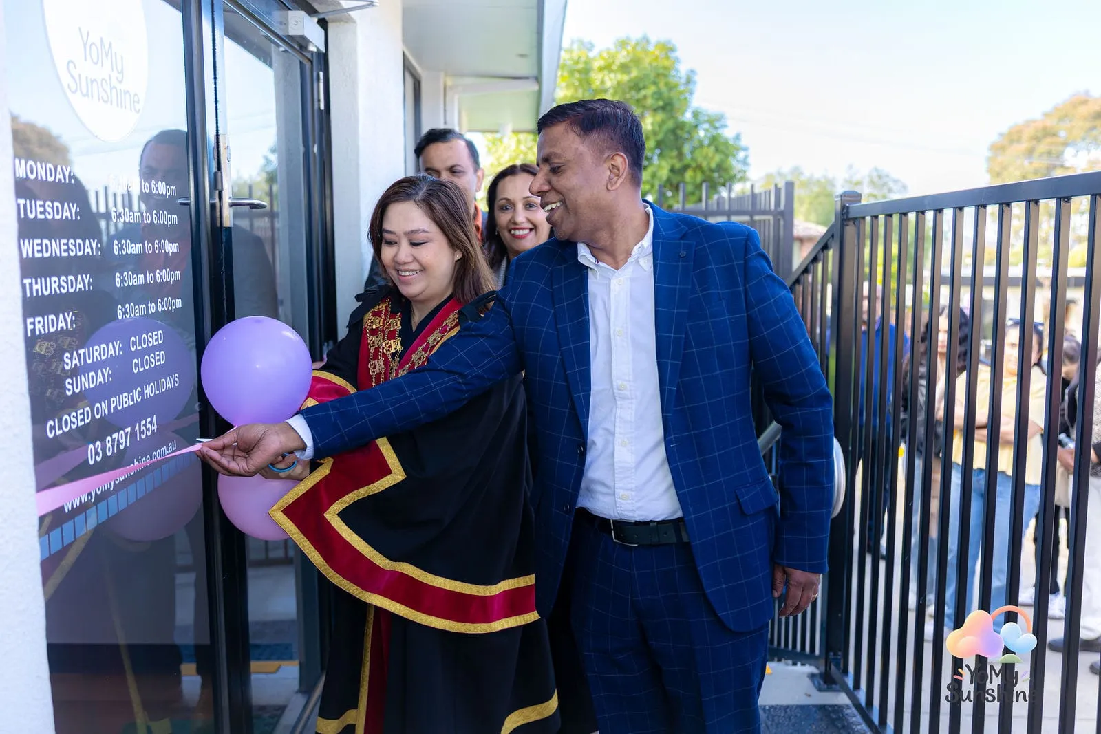 The official opening moment, at the YoMy Sunshine grand opening in Dandenong North