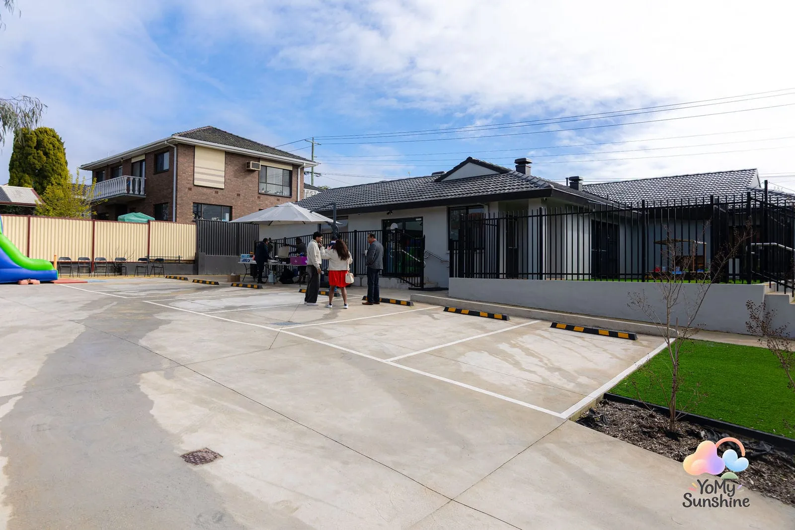 The outdoor area, at the YoMy Sunshine grand opening in Dandenong North