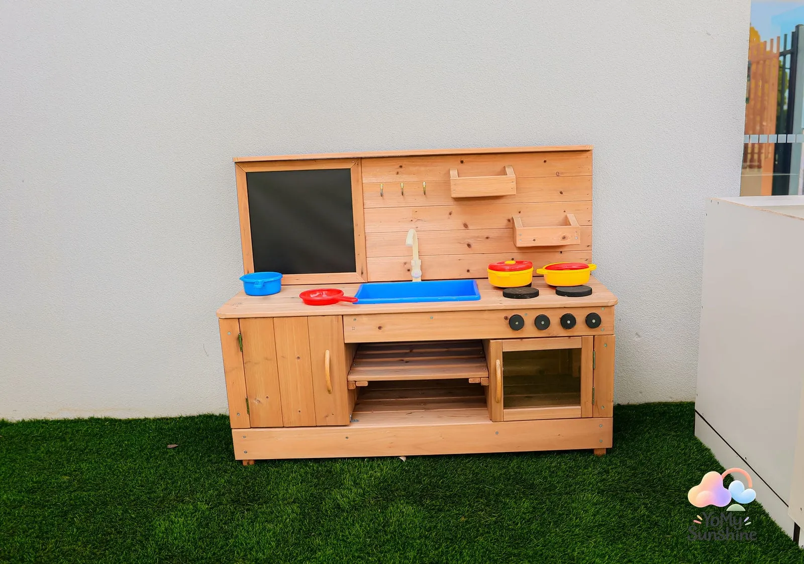 The outdoor mud kitchen, at the YoMy Sunshine grand opening in Dandenong North